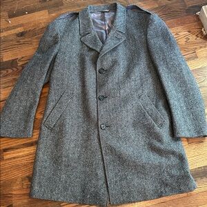 Men's Gray Herringbone Coat